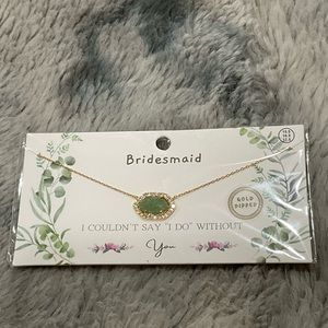 Green rhinestones necklace